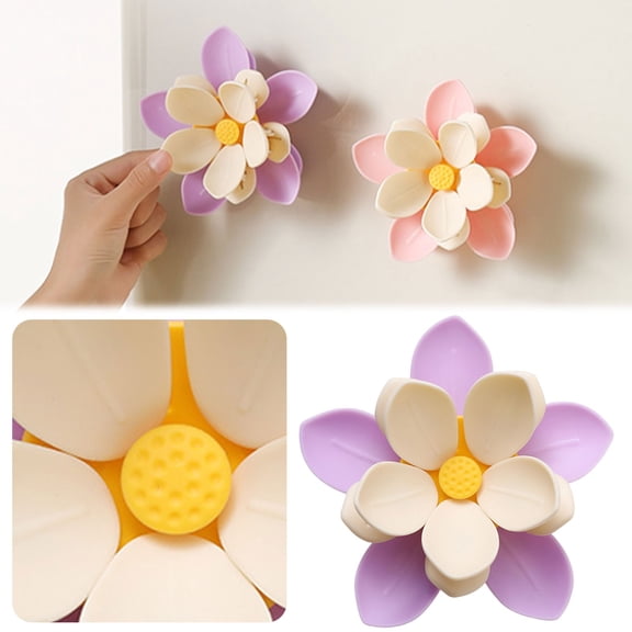 Yooci Lotus-shaped Magnetic Sealing Clips on Refrigerator Door, Sturdy Versatile Decorative Bag Clips