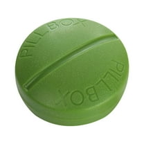 Yooci Pill Shaped Box Round Pill Case for Travel - Mini Compact Portable 4 Compartment Pills Case Organizer, Medication Dispenser Holder for Up to 4 Times A Day, BPA Free Pill Reminder,2.5In