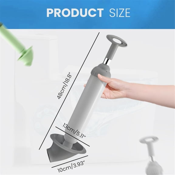 Yooci Pink High-Pressure Toilet and Drain Unblocker – One-Shot Pneumatic Plunger for Fast Clog Removal