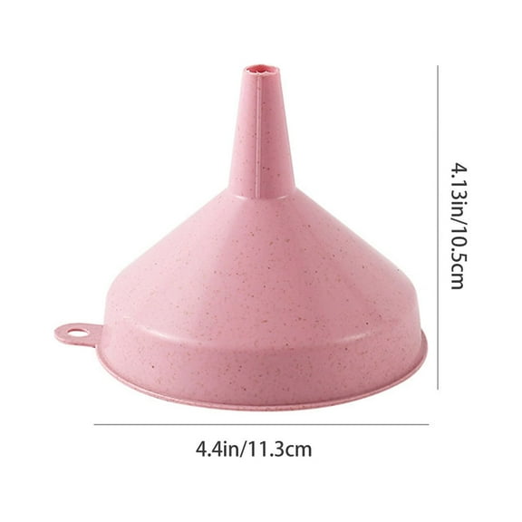 Yooci Pink Small Plastic Funnel – Wide Brim Kitchen Funnel with Hanging Hole for Easy Storage