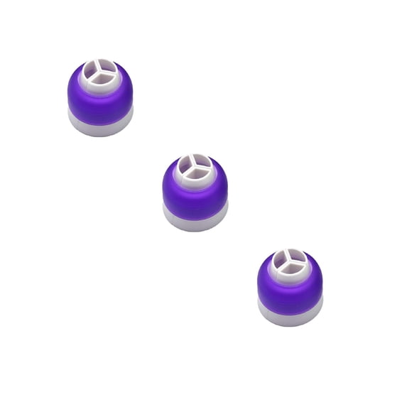 Yooci Purple DIY Baking 3-Hole & 3-Color Cream Converter C – Professional Cake Decorating Tool(3PC)