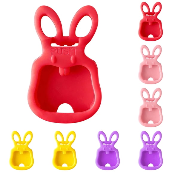 Yooci Red Handheld Rabbit Shaped Can Tab Opener Leakproof Beverage Pull Tab Lifter Compact Finger Guard Manual Lid Tool Kitchen Practical Present（12pc）