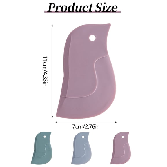 Yooci green Penguin-Shaped Soft Scraper – Multi-Purpose Kitchen Tool for Baking and Cleaning