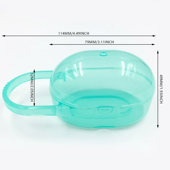 Yooci purple Pacifier Storage Box A – Portable Baby Pacifier Case with Handle, Secure Closure, Easy to Clean