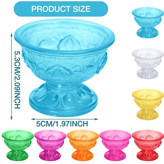 Yooci yellow Glazed Buddha-Offering Water Cup – Spiritual Devotional Bowl with Auspicious Patterns and Candle Holder