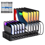Yoodarmx SJTC-10P iPhone Android iPad Tablets & More Charging Station with 1 Power Cord, 10 USB Cables