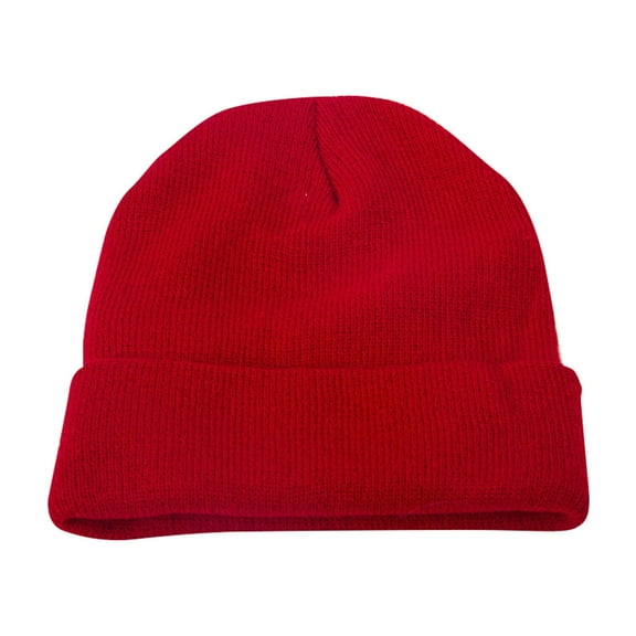 Yoodem Beanie Unisex Knitted Hat Autumn and Winter Couple Simple Pullover Hat Wine One Size