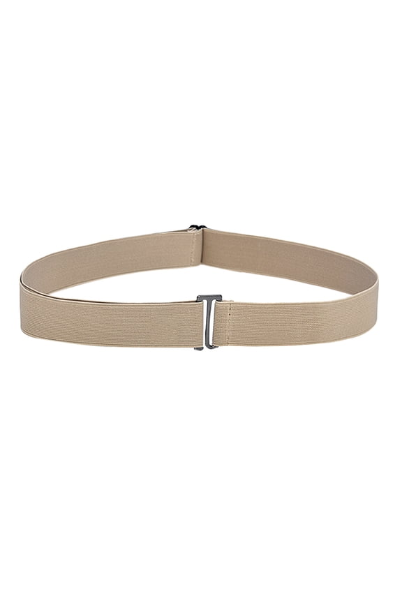 Belt Women Belt Elastic Stretch Waist Belt with Flat Buckle Khaki One Size