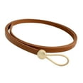 thumbnail image 1 of Yoodem Belt Women Fashion Versatile Knotted Metal Buckle Solid Color Thin Belt A One Size, 1 of 3