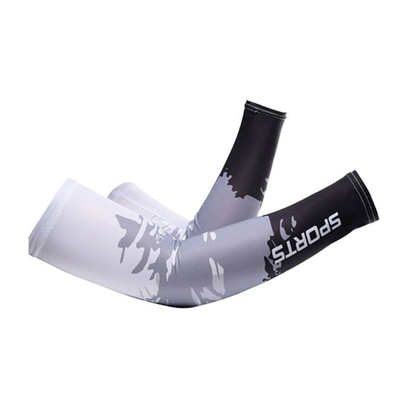 Yoodem Detachable Sleeves Men and Women Summer Outdoor Sunscreen Sports Ice Sleeve Arm Guard Detachable Sleeves Black One Size