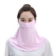 thumbnail image 1 of Yoodem Mask Womens Summer Driving Neck Guard Sunshade Face Kini Breathable Ice Silk Sunscreen Mask Protective Scarf Pink One Size, 1 of 5