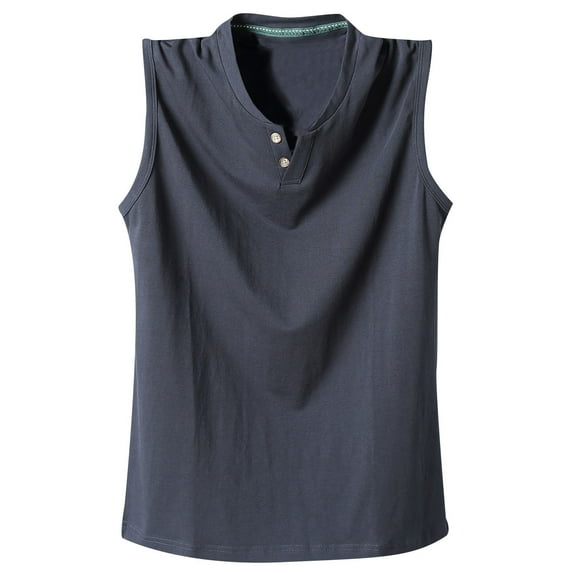 Yoodem Men's T-shirts Mens Shirts Men's Tagless Workout Gym Muscle Athletic Running Hiking Active Tank Top Sleeveless T Shirts for Men Dark Gray 6XL