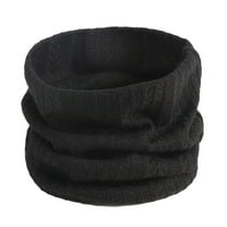 Yoodem Neck Warmer Winter Wool Knitted Neck Scarf Warm Scarf Mens and Womens Neck Scarf Black One Size
