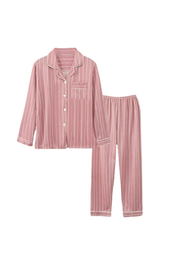 Pajamas for Women Set Pajamas Women Autumn and Winter Long Sleeve Lapel Vest Suit Trousers Plus Size Home Service Fall Pajamas for Women Ladies Pajamas Sets Wine M