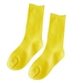 thumbnail image 1 of Yoodem Socks Women's Solid Autumn Socks Casual Cotton Socks Warm Socks Yellow One Size, 1 of 2