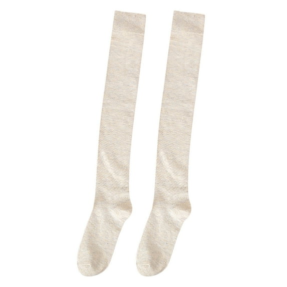 Yoodem Stockings Womens Long Socks Pure Color Socks Heap Socks Beige One Size