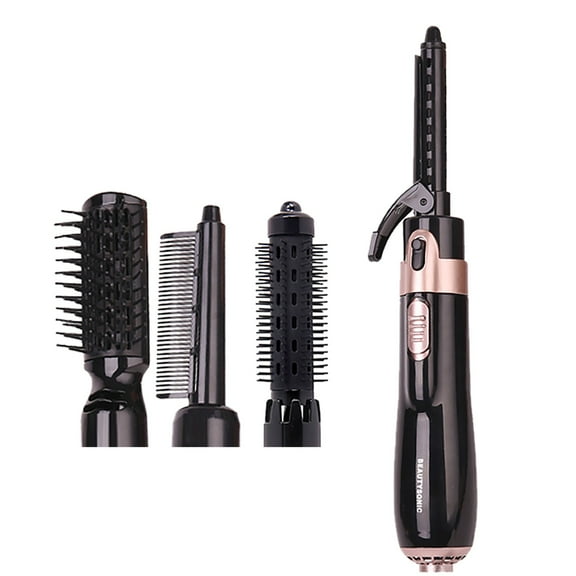 Yoofe 3 in 1 Curling Set Automatic Hair Curler Ceramic Wand Dual Voltage Curling Iron with Brush Head Travel Curling Iron for Long or Short Hair 110V US Plug
