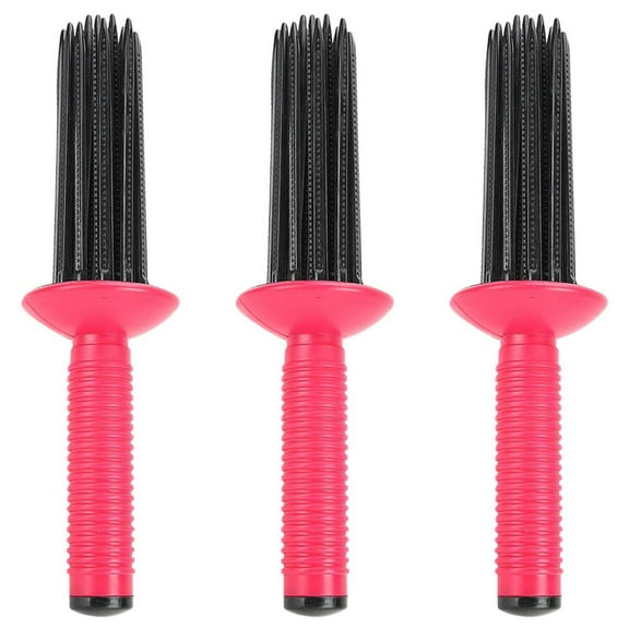 Yoofe 3pcs Hair Fluffy Styling Curler Curls Comb,Hair Curler Curling Make Up Brush Roller Tool Portable Hair Curling Roll Comb Antiâ Professional Round Hair Brush for Home Personal Use Travel