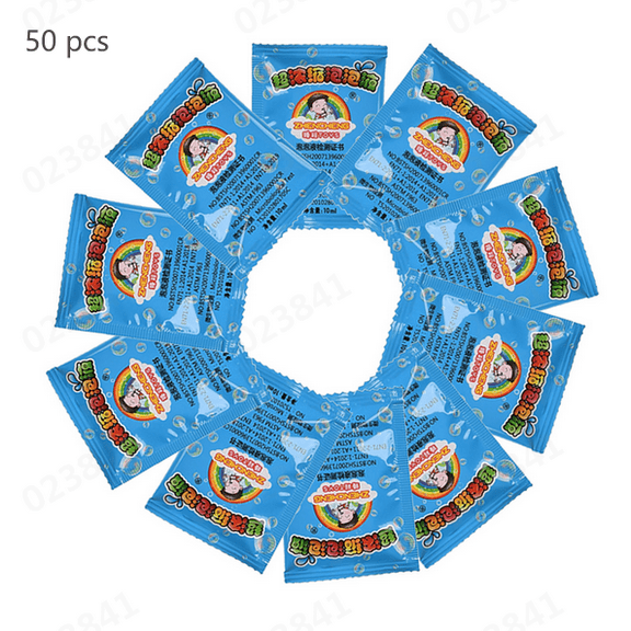 Yoofe Concentrated Bubble Liquid Refill Pack 50 Packs 500ml(16.91 FL OZ) Bubble Gun for Fun, Suitable for All Series of Children's Toy Bubble Guns, Bubble Gun Replenishment Liquid (50PCS)