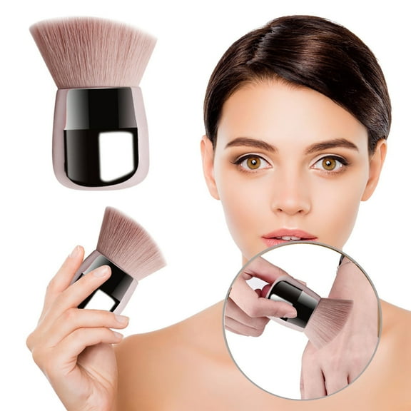 Yoofe Nail Dust Brush, Nail Art Dust Powder Remover Brush, Nail Arts Dust Cleaner Brush, Soft Kabuki Cleaner Nail Duster Brush for Makeup Acrylic Nails- Pink