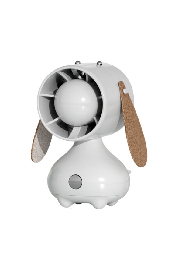 Portable Fans with Puppy Ears,350mah Rechargeable Personal Fan ,Summer Creative USB Charging Portable Silent Keychain Mini Fan Handheld for Travel Walking Hiking-Grey