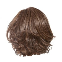 Yoofe Wigs Human Hair,Fashion Women's Sexy Full Wig Short Wig Curly Wig Styling Cool Wig Wave Wigs for Women Natural Color 1Pc,18 Inches