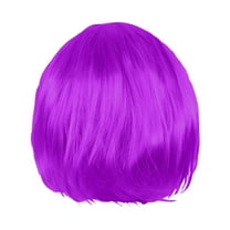 Yoofe Wigs Human Hair,Ladies Wig Carnival Human Hair Wig 30CM Wig Short Suitable for Party Decoration Wave Wigs for Women Natural Color 1Pc,11. Inches