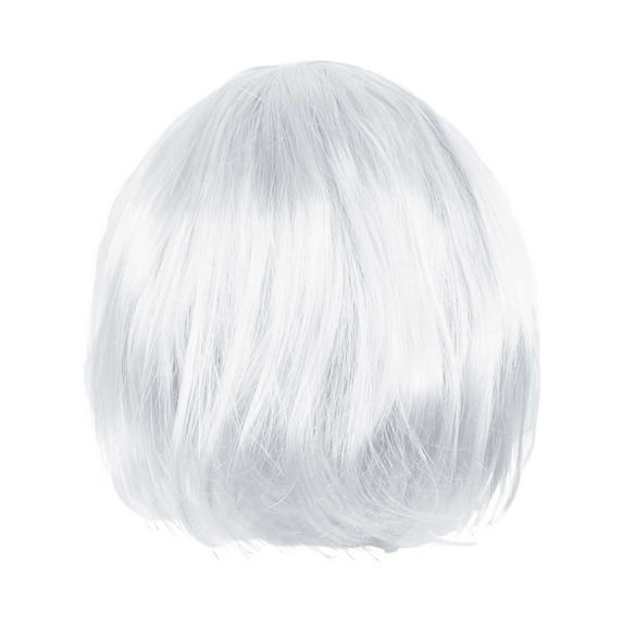 Yoofe Wigs Human Hair,Ladies Wig Carnival Human Hair Wig 30CM Wig Short Suitable for Party Decoration Wave Wigs for Women Natural Color 1Pc,11. Inches