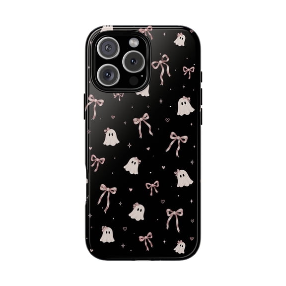 Yoofine Coquette Ghost Bow MagSafe Tough Case for iPhone, Pink Halloween