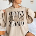 thumbnail image 1 of Yoofine Spooky Season Sweatshirt, Leopard Camo Ghost Halloween Crewneck, 1 of 7