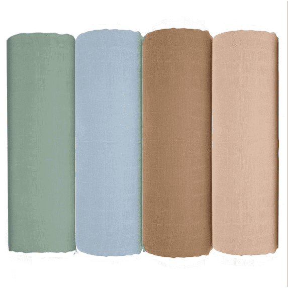 Yoofoss Muslin Swaddle Blankets, Organic Baby Blankets, 47 x 47 Inches Receiving Blanket 4-Pack for Baby Boys and Girls, Baby Essentials for Newborns Soft Breathable Multicolor