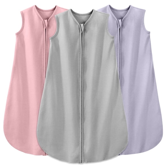 Yoofoss Baby Sleep Sack 0-6 Months Wearable Blanket for Babies 100% Organic Cotton 2-Way Zipper TOG 0.5 Toddler Sleeping Sack 3 Pack, Sleep Sacks