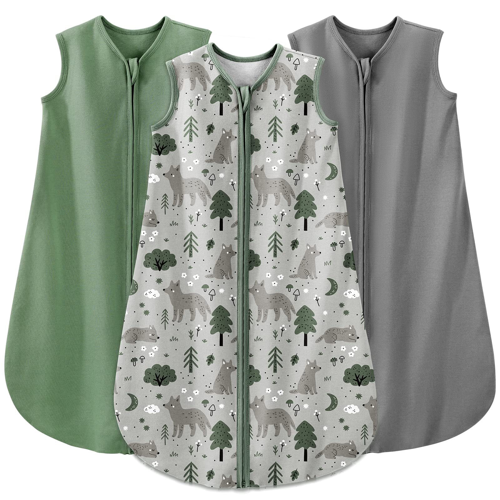 Yoofoss Baby Sleep Sack 612 Months Boy Girls, 100 Cotton Baby Blanket with 2way Zipper (3