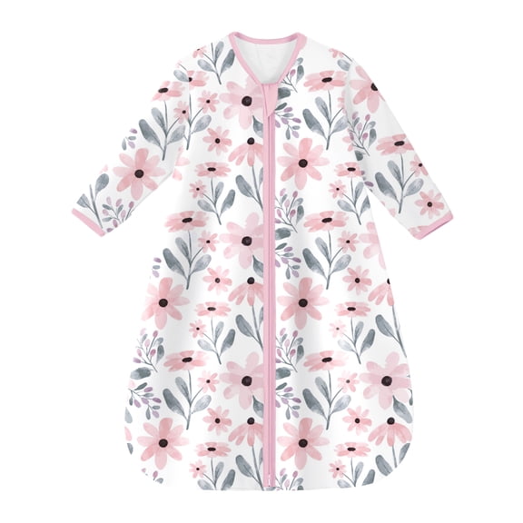 YOOFOSS Baby Sleep Sack 6-12 Months Long Sleeve Wearable Blanket Baby 100% Cotton 2-Way Zipper 0.5 Tog Infants Sleeping Sack, Lightweight
