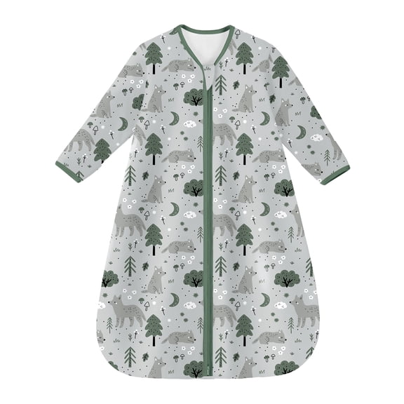 YOOFOSS Baby Sleep Sack 6-12 Months Long Sleeve Wearable Blanket Baby 100% Cotton 2-Way Zipper 0.5 Tog Infants Sleeping Sack, Lightweight