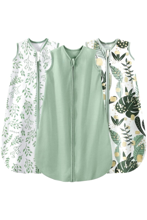 Baby Sleep Sack 18-24 Months Wearable Blanket for Babies 100% Organic Cotton 2-Way Zipper TOG 0.5 Toddler Sleeping Sack 3 Pack, Sleep Sacks