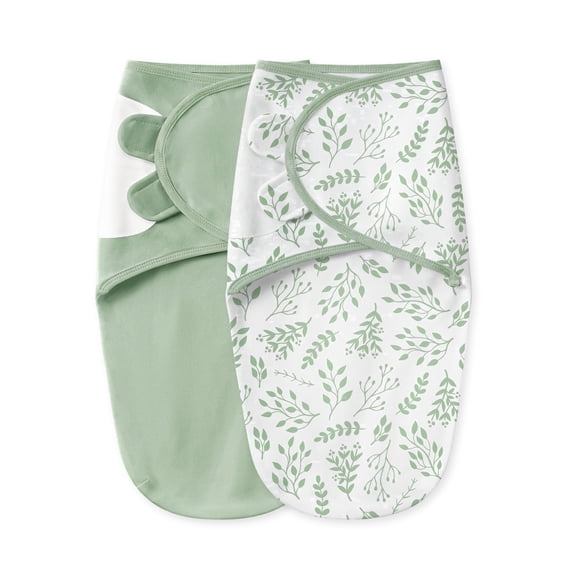 YOOFOSS Baby Swaddles for Newborns 100% Organic Cotton, Adjustable Swaddle Sleep Sack 0-3 Months Newborn Swaddle Sack 2 Pack, Breathable Soft