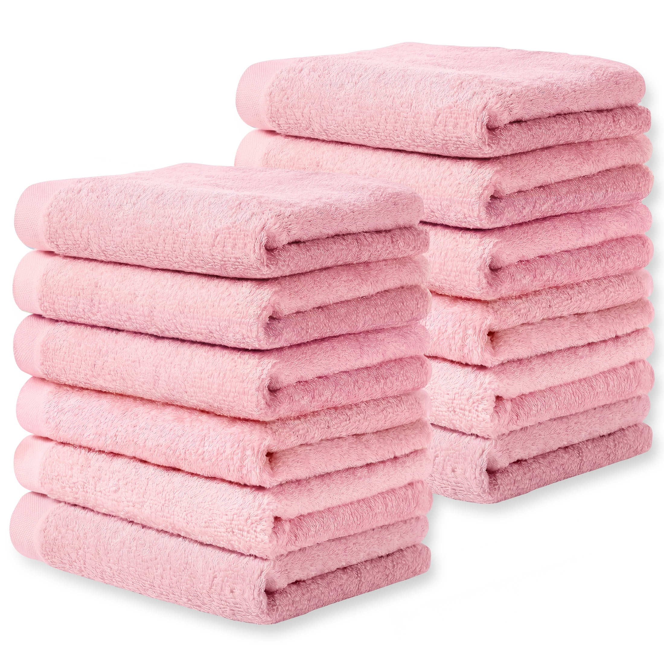 YOOFOSS Luxury Bamboo Baby Washcloths Towel Set 12 Pack 10x10inch Face towels for Bathroom-Hotel-Spa-Kitchen Multi-Purpose Fingertip Towels & Hand Towels