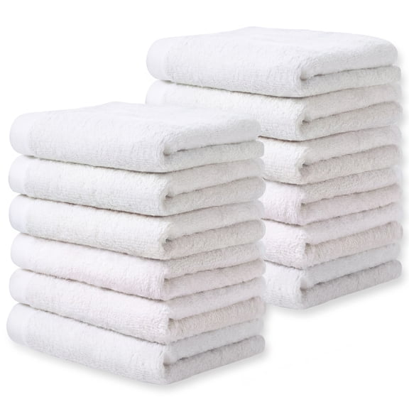 YOOFOSS Luxury Bamboo Baby Washcloths Towel Set 12 Pack 10x10inch Face towels for Bathroom-Hotel-Spa-Kitchen Multi-Purpose Fingertip Towels & Hand Towels