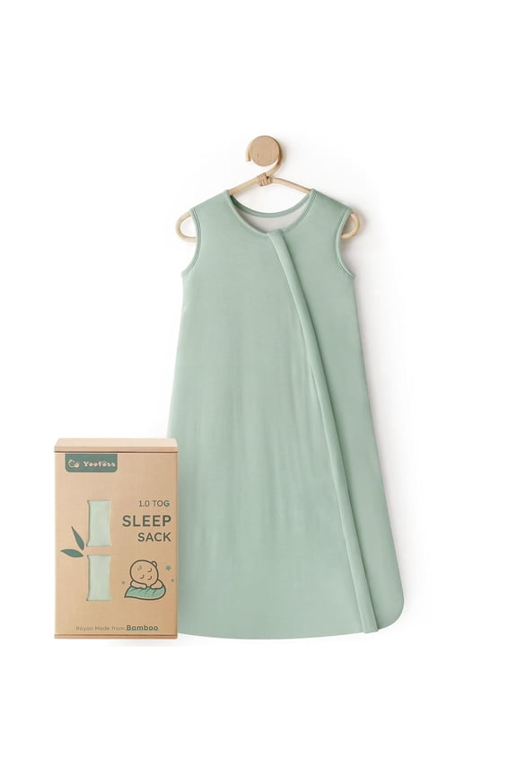 Rayon Made from Bamboo Baby Sleep Sack 18-24 Months 1.0 Tog Baby Wearable Blanket, Super Soft Infant Toddler Sleeping Sack 2-Way Zipper