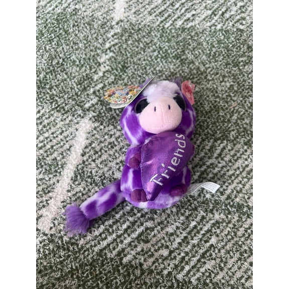 Yoohoo & Friends Aurora World 6" Plush Stuffed Purple Giraffe New (BONUS 1 FUN CHOPS)