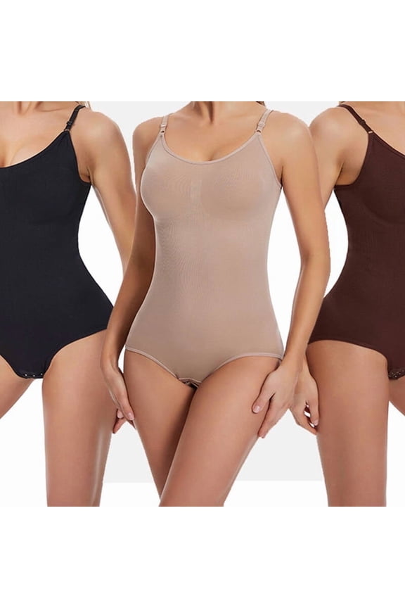 Shapewear Tummy Control Bodysuit for Women Seamless Body Shaper Sculpting Snatched Waist Trainer Thong Body Suit