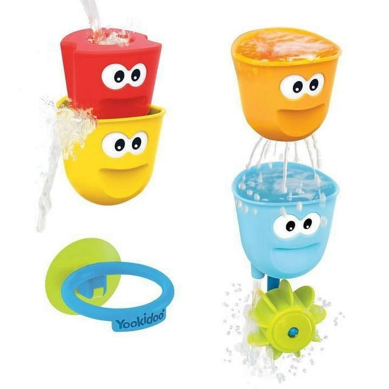 Yookidoo Baby Bath Toys Fill 'N' Spill Set of Four Stackable Cups