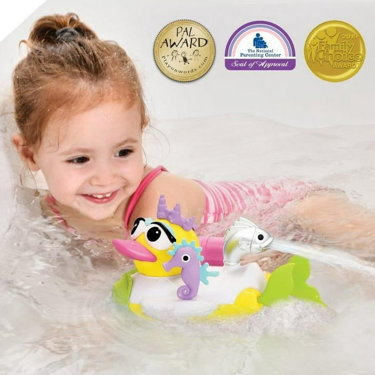 Hanmun Bath Toys for Toddlers 1-3 with Shower Head - Cute Duck Sensory Toys Toddler Bathtub Water Toy Suction Cup Water Game, Birthday Gifts for