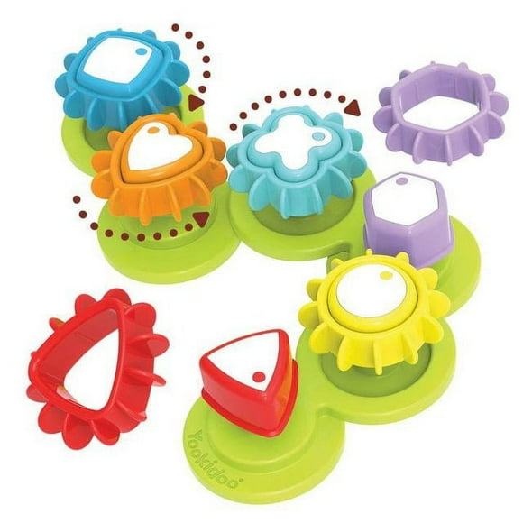 Yookidoo Shape N Spin Gear Sorter. A Developmental Activity Toy for Kids Ages 1-3. Toddlers Sortering Game with Multiple Colors and Shapes, That Also Spins. (Closed Box)