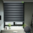 thumbnail image 1 of Yoolax Motorized Blinds Remote Voice Control Electric Zebra Blinds Smart Blind for Windows(95% Shading Carbon Black,30"W x 72"H), 1 of 6