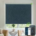 thumbnail image 1 of Yoolax Motorized Roller Shade Blackout Automatic Window Blind(Navy Blue,55"W x 72"H), 1 of 6