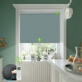thumbnail image 1 of Yoolax Motorized Rooler Blinds Shade Blackout Smart Electric Blinds(Vinyl Lake Blue,48"W x 72"H), 1 of 6