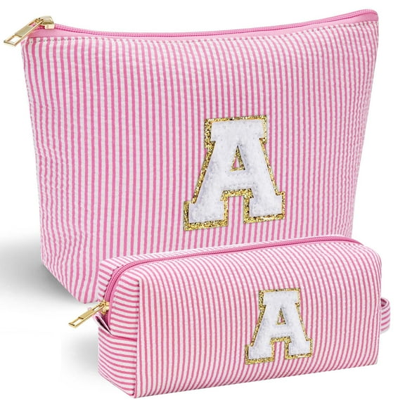 Yoolife Personalized Monogram Makeup Bag Graduation Gifts Cosmetic Travel Toiletry Bag Birthday Wedding Gifts For Women Bridesmaid Friend Sister Wife