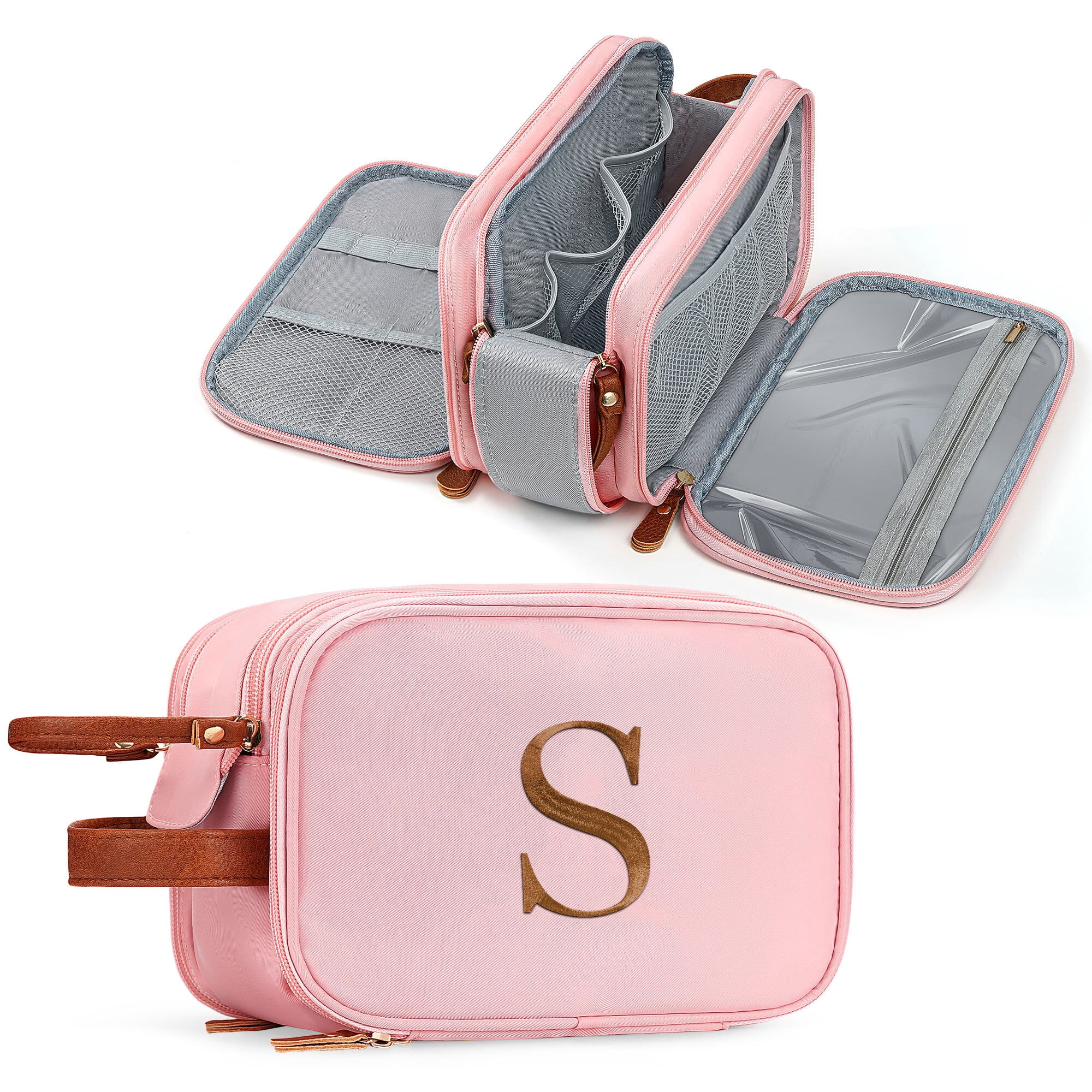 Yoolife Cosmetic Makeup Bag for Women Large Capacity Personalized Gifts Travel Toiletry Bag Accessories Toiletries Water Resistant Dop Kit for Women